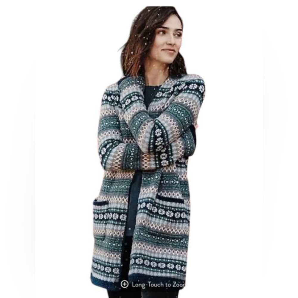 NWT Fair Isle J. Jill Cardigan Sweater Women’s Size XSmall